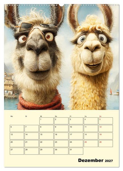 Produktbild: Lama la Vida. Lama-Momente zwischen Humor und Charakter (Wandkalender 2027 DIN A2 hoch), CALVENDO Monatskalender