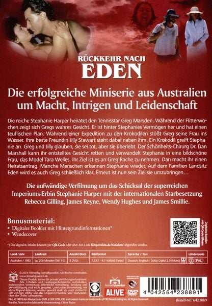 Produktbild: R&uuml;ckkehr nach Eden - Die komplette Miniserie in 3 Teilen - Neuauflage [3 DVDs]