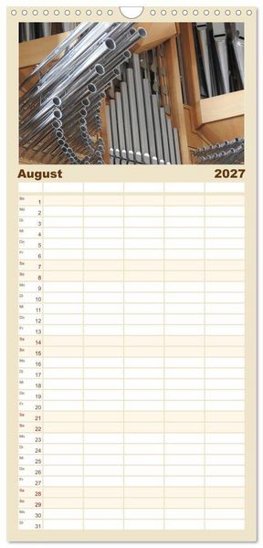 Produktbild: Familienplaner 2027 - Fantastische Welt der Orgeln mit 5 Spalten (Wandkalender, 21 x 45 cm) CALVENDO