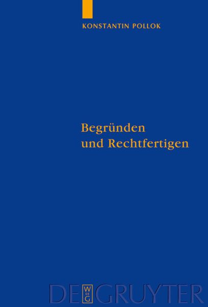 Produktbild: Begr&uuml;nden und Rechtfertigen