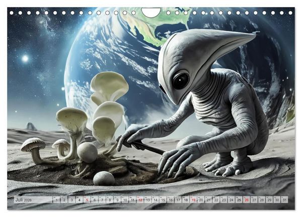 Produktbild: Aliens auf Tour (Wandkalender 2026 DIN A4 quer), CALVENDO Monatskalender