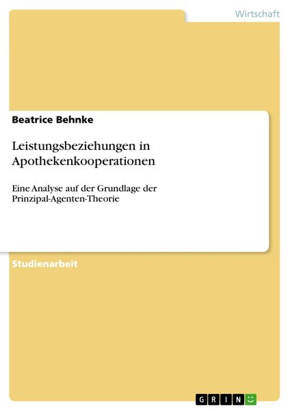 Produktbild: Leistungsbeziehungen in Apothekenkooperationen
