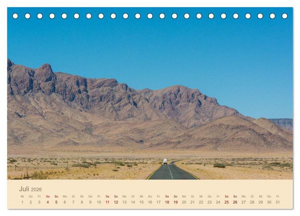 Produktbild: Einmalige Landschaften in Afrika (Tischkalender 2026 DIN A5 quer), CALVENDO Monatskalender