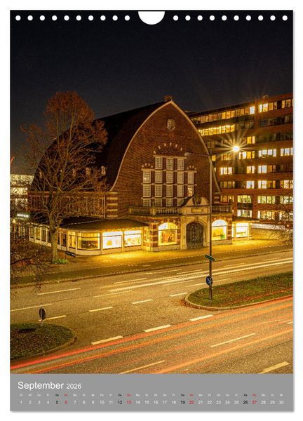Produktbild: Kiel im Dunkeln. (Wandkalender 2026 DIN A4 hoch), CALVENDO Monatskalender