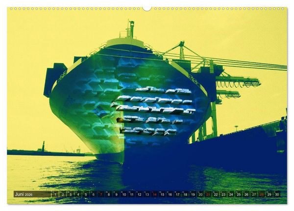 Produktbild: Photo-Art / Hamburg Hafen (hochwertiger Premium Wandkalender 2026 DIN A2 quer), Kunstdruck in Hochglanz