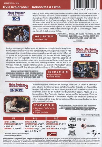 Produktbild: K-9/K-911/K-9: P.I. - Mein Partner mit der kalten Schnauze [3 DVDs]