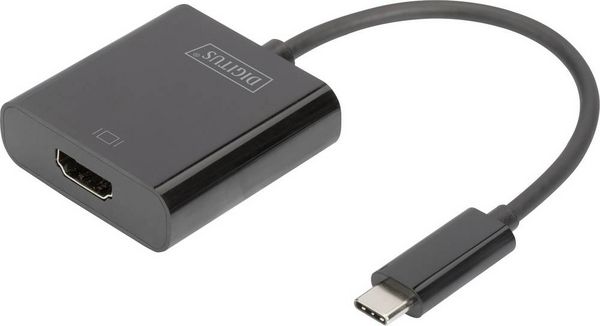 Produktbild: Digitus TV, Monitor Adapter [1x USB-C&reg; Stecker - 1x HDMI-Buchse] DA-70852 15.00cm
