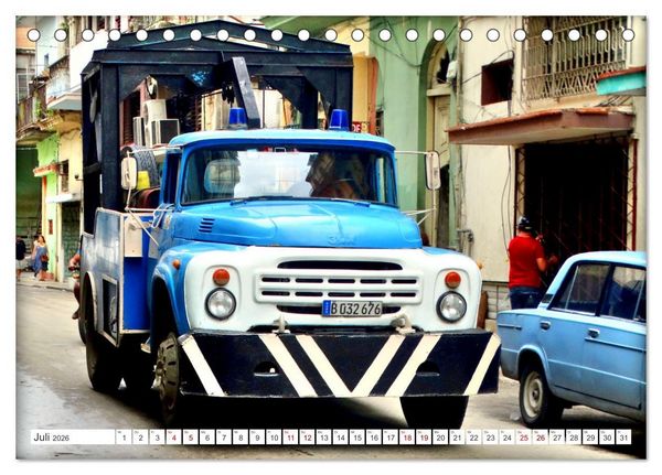 Produktbild: LKW Oldtimer der UdSSR - Sowjetische Lastkraftwagen in Kuba (Tischkalender 2026 DIN A5 quer), CALVENDO Monatskalender