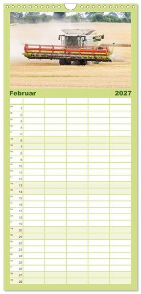Produktbild: Familienplaner 2027 - Giganten der Ernte mit 5 Spalten (Wandkalender, 21 x 45 cm) CALVENDO