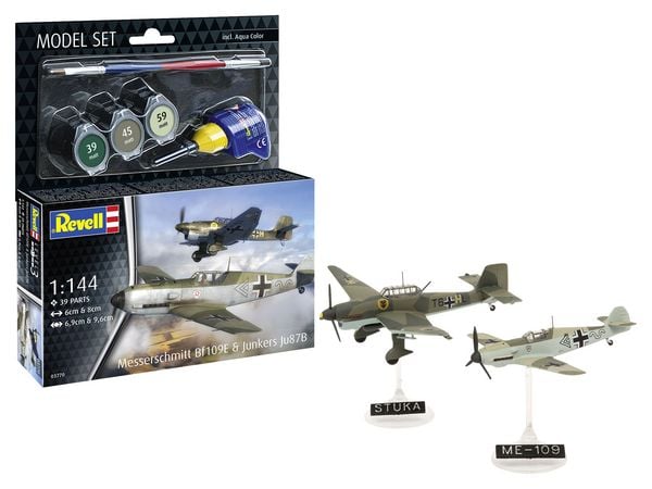Produktbild: Modellbau Model Set Messerschmitt Bf109E & Ju87B Stuka