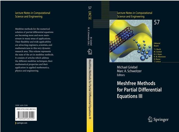 Produktbild: Meshfree Methods for Partial Differential Equations III