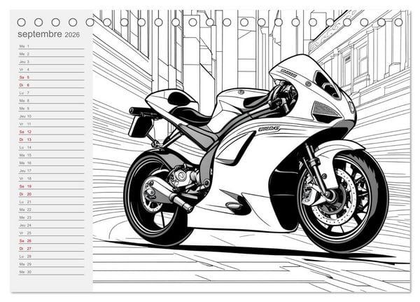 Produktbild: V&eacute;hicules motoris&eacute;s (Calendrier de bureau 2026 DIN A5 vertical), CALVENDO calendrier mensuel