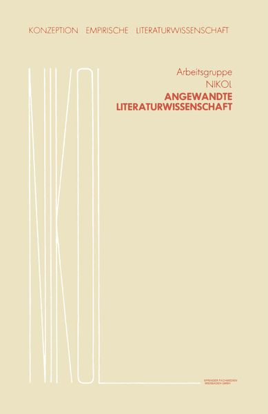 Produktbild: Angewandte Literaturwissenschaft
