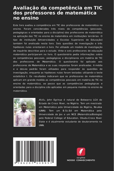 Produktbild: Avalia&ccedil;&atilde;o da compet&ecirc;ncia em TIC dos professores de matem&aacute;tica no ensino
