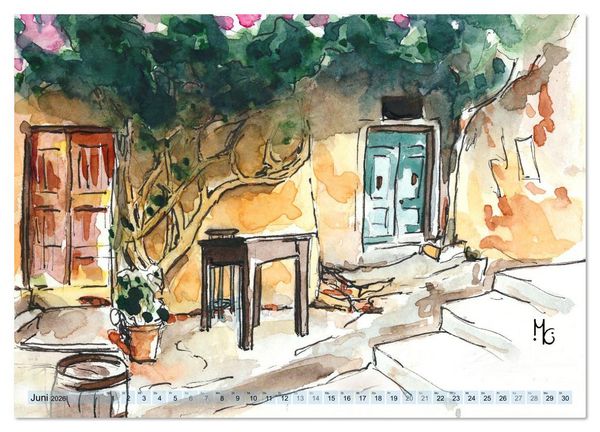 Produktbild: Isola d'Elba - Acquerelli (Wandkalender 2026 DIN A2 quer), CALVENDO Monatskalender