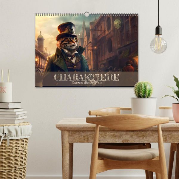 Produktbild: Charaktiere Katzen dieser Welt (Wandkalender 2026 DIN A3 quer), CALVENDO Monatskalender