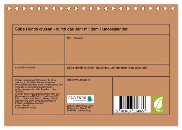 Produktbild: S&uuml;&szlig;e Hunde cruisen - durch das Jahr mit dem Hundekalender (Tischkalender 2026 DIN A5 quer), CALVENDO Monatskalender