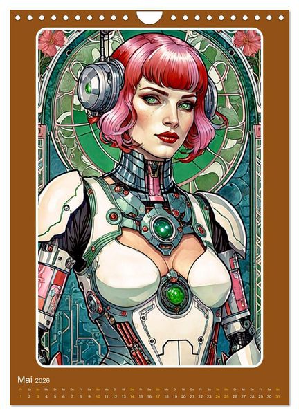 Produktbild: Weibliche Roboter (Wandkalender 2026 DIN A4 hoch), CALVENDO Monatskalender