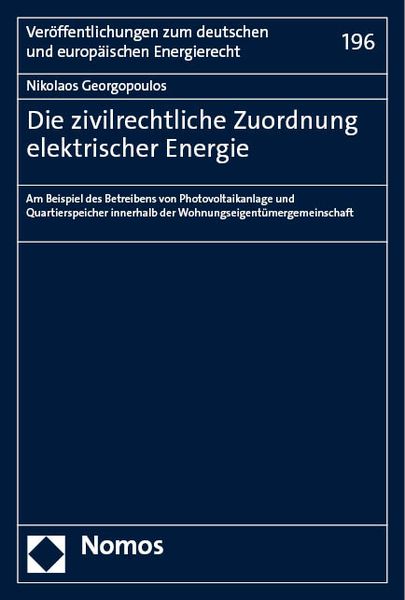 Produktbild: Die zivilrechtliche Zuordnung elektrischer Energie
