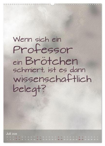 Produktbild: Heute ist ein guter Tag (Wandkalender 2026 DIN A2 hoch), CALVENDO Monatskalender