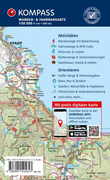 Produktbild: KOMPASS Wanderkarten-Set 203 Waldviertel, Kamptal, Wachau (2 Karten) 1:50.000