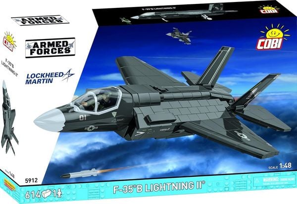 COBI Armed Forces 5912 - F-35B Lightning II, Lockheed Martin, Bausatz 1:48, 614+1 Klemmbausteine