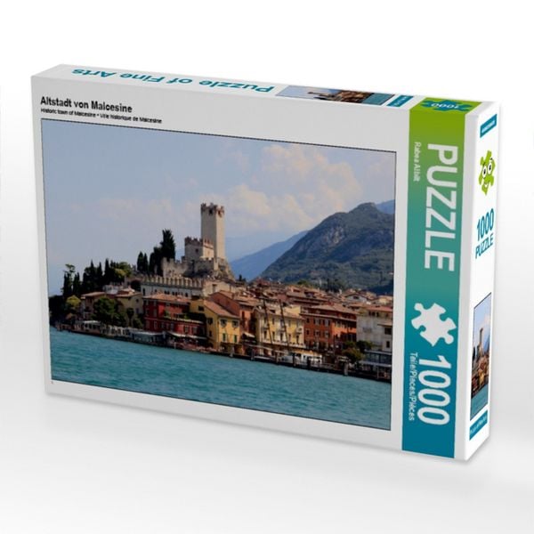CALVENDO Puzzle Altstadt von Malcesine | 1000 Teile Lege-Größe 64x48cm Foto-Puzzle für glückliche Stunden