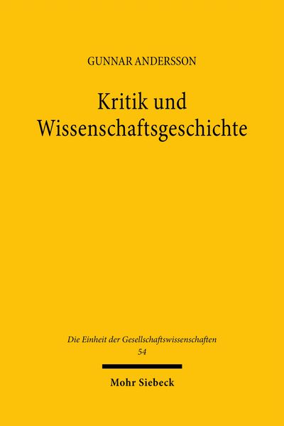 Produktbild: Kritik und Wissenschaftsgeschichte