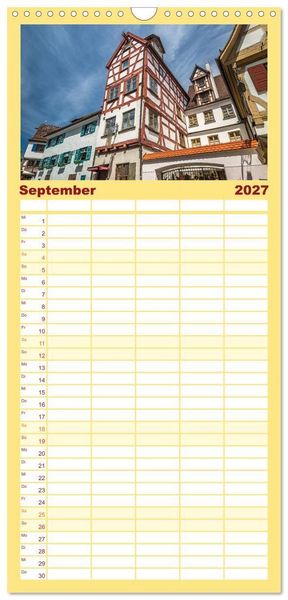 Produktbild: Familienplaner 2027 - Ulm - H&uuml;bsche Gro&szlig;stadt an der Donau mit 5 Spalten (Wandkalender, 21 x 45 cm) CALVENDO