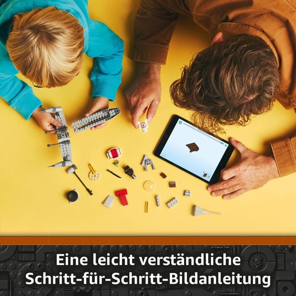 Produktbild: LEGO Star Wars 75410 Mandos und Grogus N-1 Starfighter, The Mandalorian
