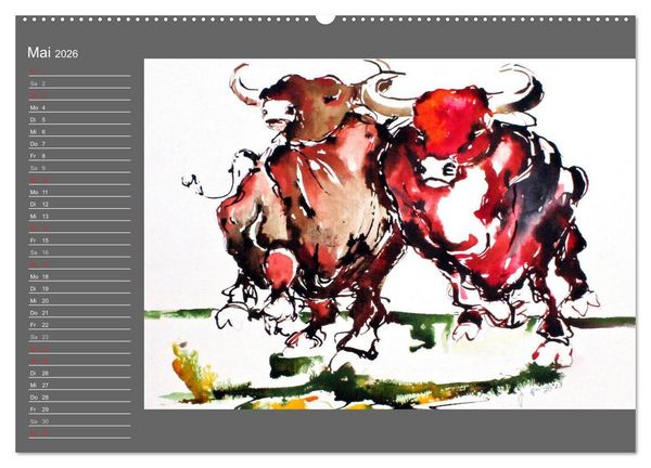 Produktbild: Sternbild Stier (Wandkalender 2026 DIN A2 quer), CALVENDO Monatskalender