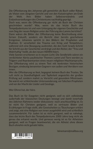 Produktbild: Die Offenbarung des Johannes. Wer Ohren hat, der h&ouml;re.
