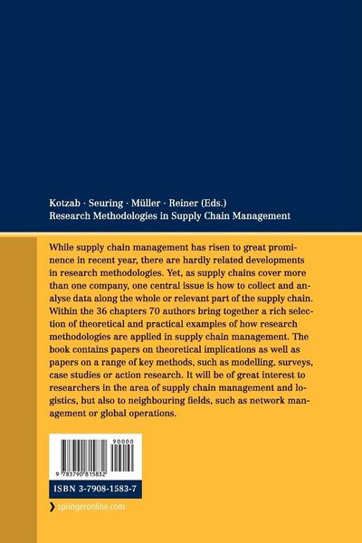 Produktbild: Research Methodologies in Supply Chain Management