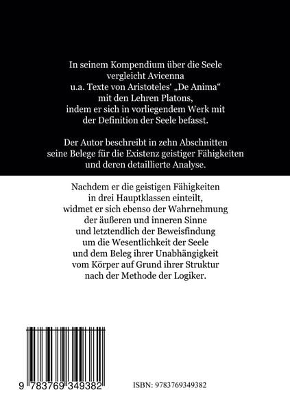 Produktbild: Ein Kompendium &uuml;ber die Seele