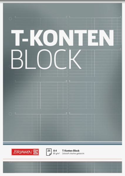 Produktbild: Brunnen T-Konten-Block A4 25Bl