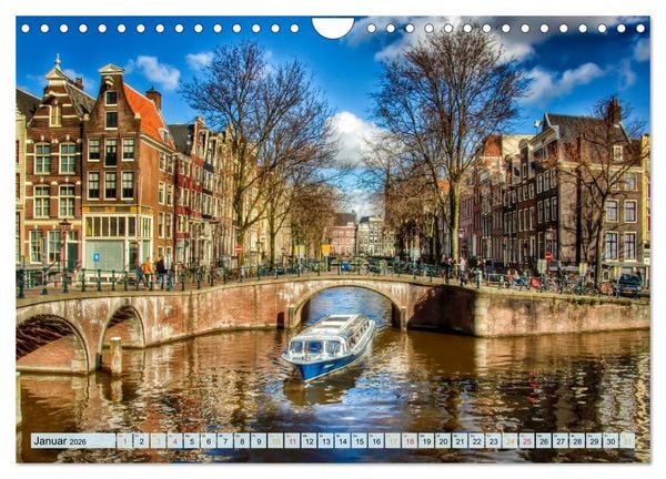 Produktbild: Amsterdam - Venedig des Nordens (Wandkalender 2026 DIN A4 quer), CALVENDO Monatskalender