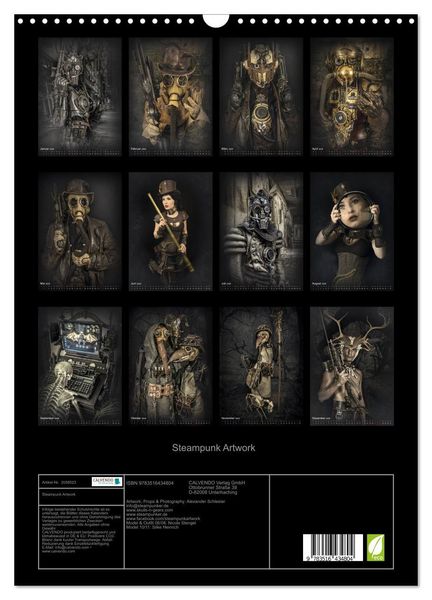 Produktbild: Steampunk Artwork (Wandkalender 2026 DIN A3 hoch), CALVENDO Monatskalender