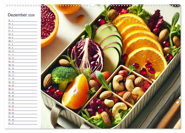 Produktbild: Lunchpaket Love - Einfach, lecker, gesund (hochwertiger Premium Wandkalender 2026 DIN A2 quer), Kunstdruck in Hochglanz