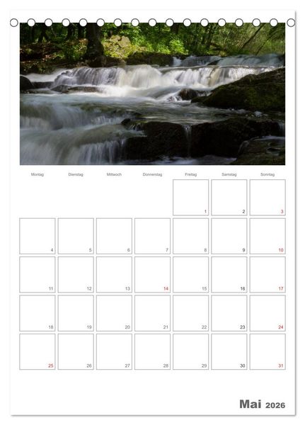 Produktbild: Harzer Wasserwelten (Tischkalender 2026 DIN A5 hoch), CALVENDO Monatskalender