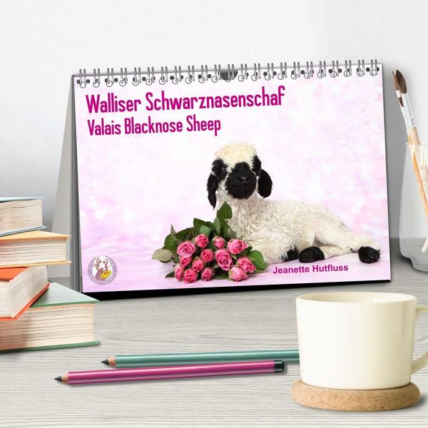 Produktbild: Walliser Schwarznasenschaf Valais Blacknose Sheep (Tischkalender 2027 DIN A5 quer), CALVENDO Monatskalender