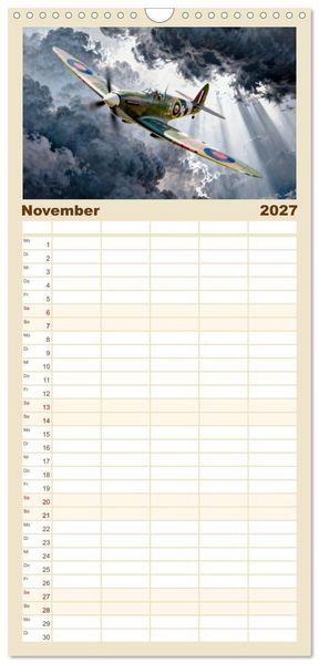 Produktbild: Familienplaner 2027 - N&auml;chster Halt: Flugh&ouml;he mit 5 Spalten (Wandkalender, 21 x 45 cm) CALVENDO