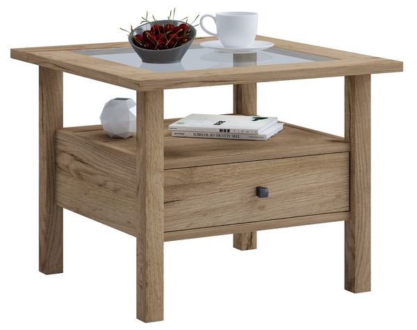Produktbild: Holz Sofatisch Couchtisch Schublade Lingis M