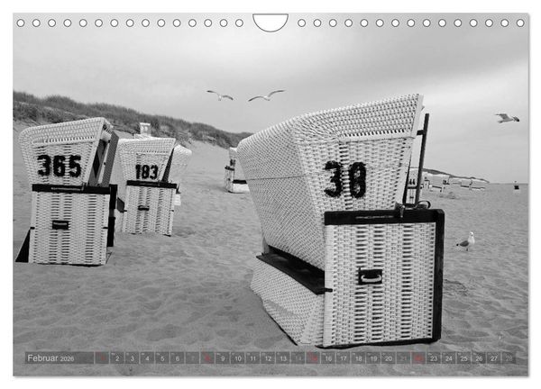 Produktbild: 54&deg;54'57"N 8&deg;19'51"E SYLT (Wandkalender 2026 DIN A4 quer), CALVENDO Monatskalender
