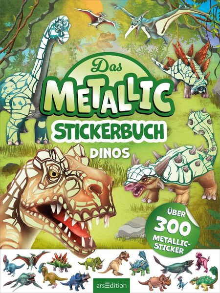 Produktbild: Das Metallic-Stickerbuch &ndash; Dinos
