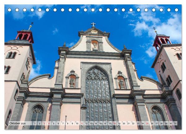 Produktbild: Kirchen in K&ouml;ln - Heilige St&auml;tten und imposante Bauten (Tischkalender 2026 DIN A5 quer), CALVENDO Monatskalender