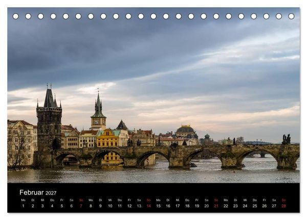Produktbild: Prag - die goldene Stadt (Tischkalender 2027 DIN A5 quer), CALVENDO Monatskalender