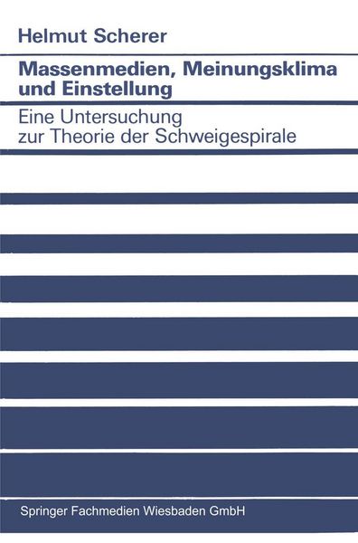Produktbild: Massenmedien, Meinungsklima und Einstellung