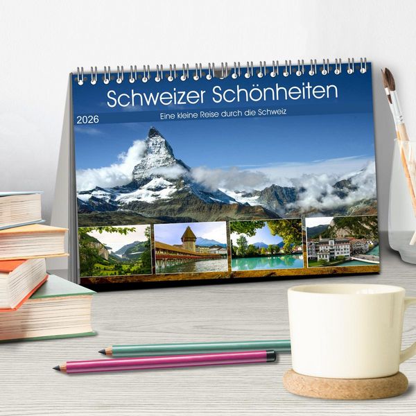 Produktbild: Schweizer Sch&ouml;nheiten (Tischkalender 2026 DIN A5 quer), CALVENDO Monatskalender