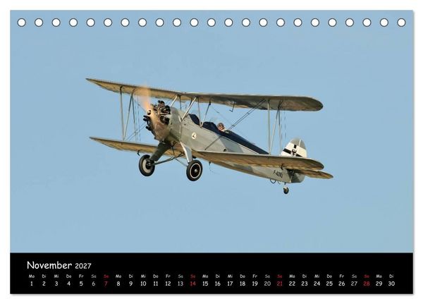 Produktbild: Doppeldecker - Veteranen der L&uuml;fte (Tischkalender 2027 DIN A5 quer), CALVENDO Monatskalender