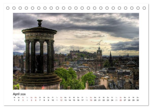 Produktbild: Edinburgh - Ansichten einer Stadt (Tischkalender 2026 DIN A5 quer), CALVENDO Monatskalender